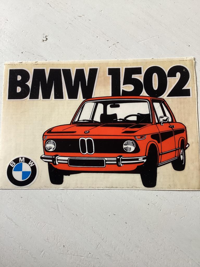 Sticker BMW 1502, Verzenden, Zo goed als nieuw, Auto of Motor
