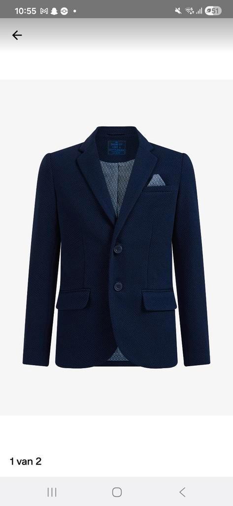 Jongens kostuum / trouwpak donkerblauw 110/116, Kinderen en Baby's, Kinderkleding | Maat 110, Zo goed als nieuw, Jongen, Ophalen of Verzenden