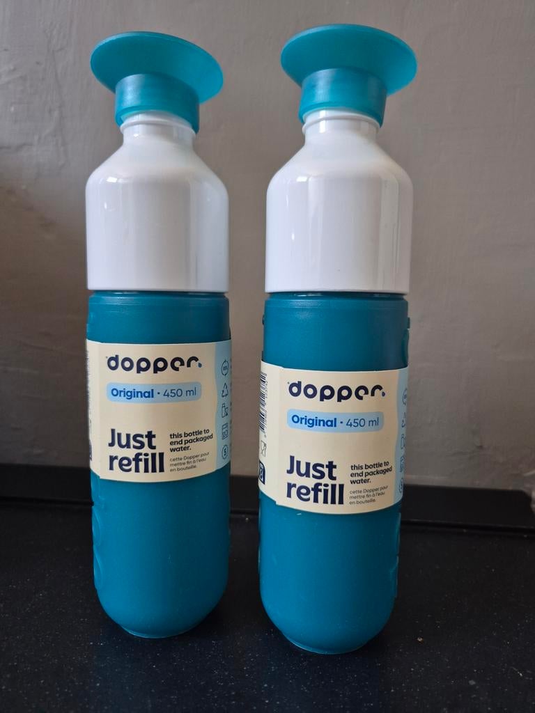 Nieuw 2x Dopper Waterfles 450ml, Ophalen of Verzenden, Nieuw