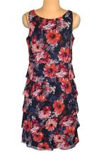 Nieuw Vera Mont laagjes jurk, jurkje, flowers, Mt. 36 / S, Kleding | Dames, Jurken, Overige kleuren, Verzenden, Nieuw, Knielengte