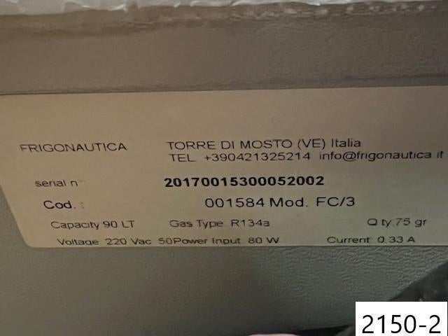 2150. Wijnkoeler / wijnkast / Frigonautica, Ophalen, Overige materialen, 50 tot 75 cm, 15 tot 25 flessen