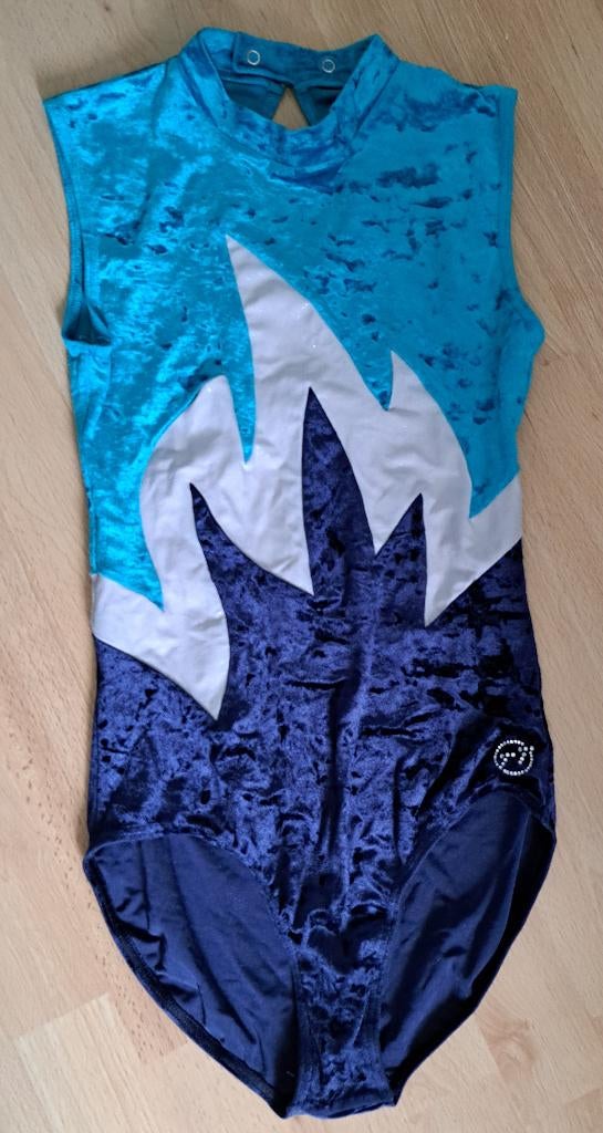 Mouwloos Blauw Turnpakje maat M, Gebruikt, Blauw, Maat 36 t/m 42, Ophalen of Verzenden