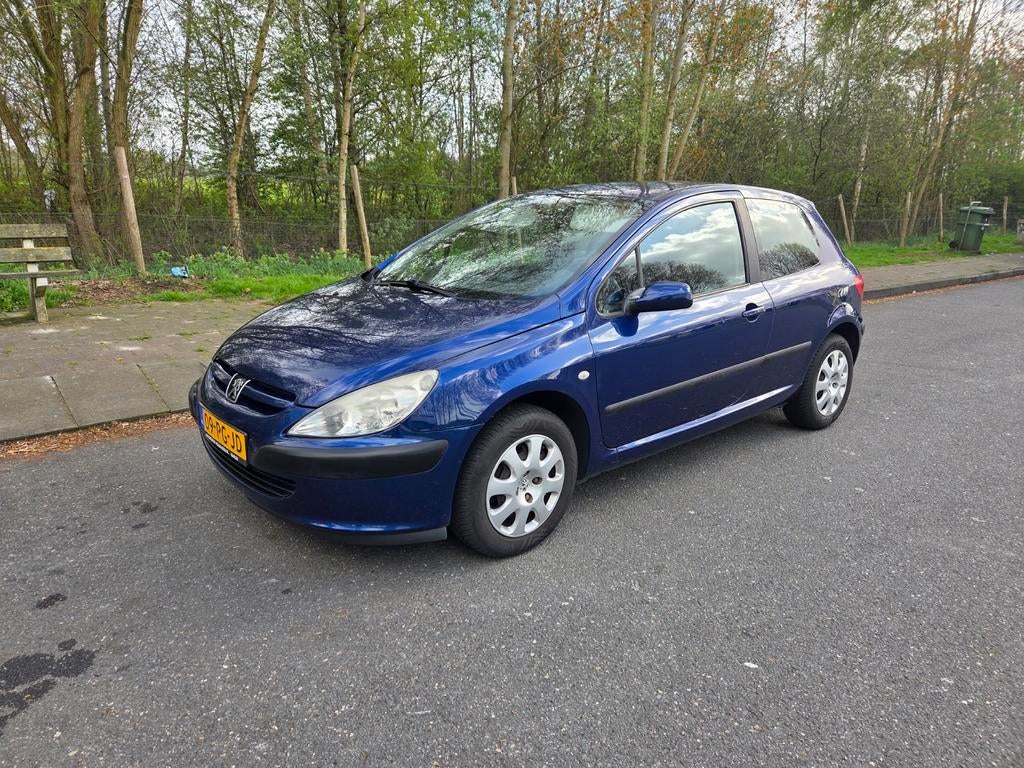 Peugeot 307 1.6 16V Griffe 3DR 2004 Blauw, Voorwielaandrijving, Stof, 625 kg, Zwart