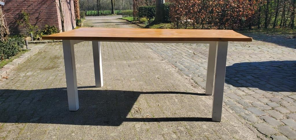 Mooie grote houten eettafel, Huis en Inrichting, Barren, Ophalen, Zo goed als nieuw
