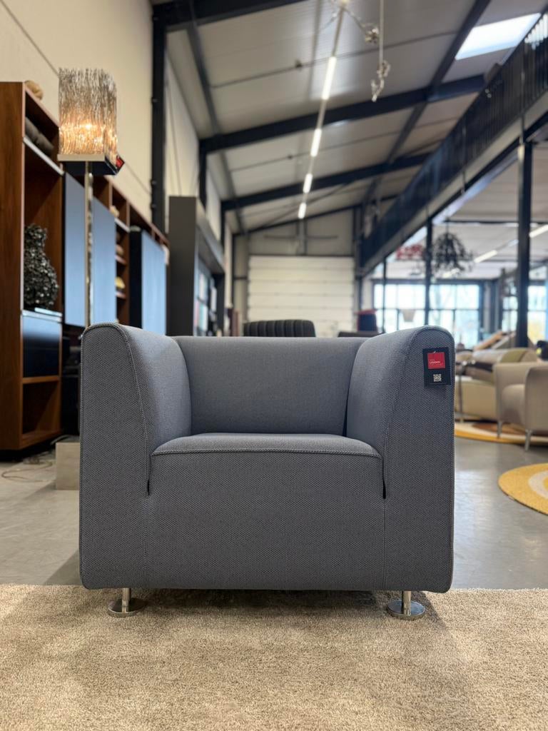 Nieuw Gelderland 4800 Fauteuil Opera stof Blauw design Stoel, Nieuw, Ophalen of Verzenden, 75 tot 100 cm, Gelderland