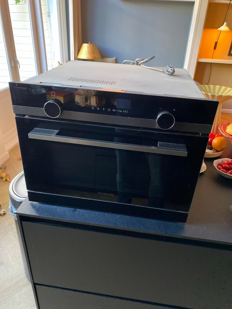 Siemens Combi-oven magnetron stoom CP465AGB0/05 - Defect, 60 cm of meer, Oven met grill, Inbouw, Magnetronfunctie