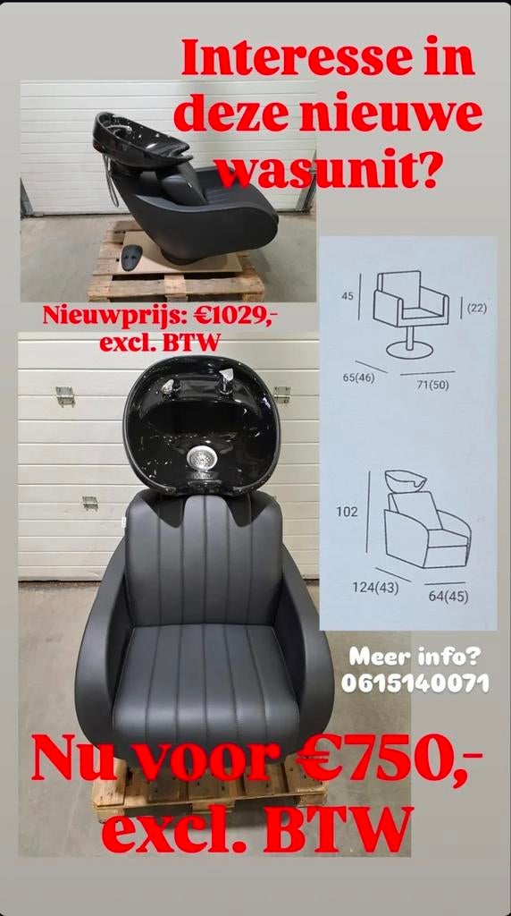 Wasunit nieuw !, Huis en Inrichting, Stoelen, Ophalen, Nieuw, Zwart, Eén