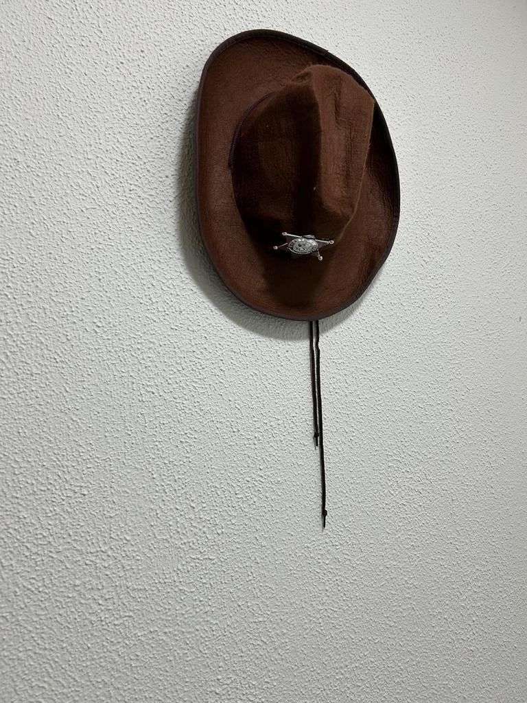 Bruine Cowboy Hoed met Sheriff Badge - Unisex Verkleedhoed, Ophalen of Verzenden