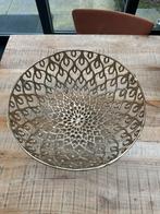 Goudkleurige metalen grote schaal, Overige materialen, Gebruikt, Schaal, Rond