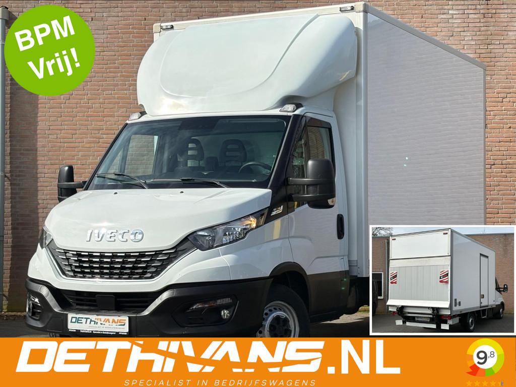 Iveco Daily 35S14 140PK Hi-Matic Bakwagen + Laadklep 20m³, Automaat, Gebruikt, Wit, Bedrijf