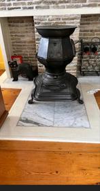 Antieke gietijzeren pot kachel, Ophalen, Gebruikt, Hout, Houtkachel