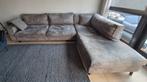 Grijze hoekbank van merk Goossens, model Jonas, Ophalen, Zo goed als nieuw, Stof