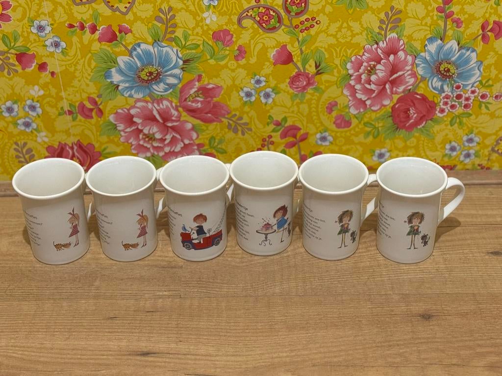 Douwe Egberts mokken Fiep Westendorp Annie M.G. Schmidt, Huis en Inrichting, Keramiek, Ophalen of Verzenden, Zo goed als nieuw