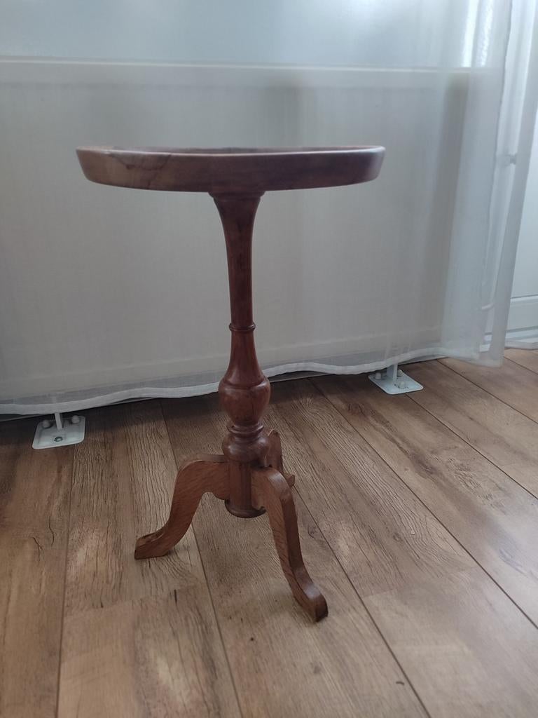 Handgemaakt houten bijzettafeltje hout retro vintage, Ophalen