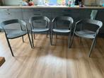 4 Stapelstoelen voor binnen, Kunststof, Gebruikt, Ophalen of Verzenden, Vier