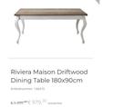 Riviera Maison Driftwood Eettafel., Gebruikt, 150 tot 200 cm, Vier personen, Rechthoekig