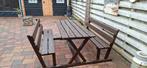Mooie picknicktafel, Ophalen, Zo goed als nieuw, Rechthoekig, Hout