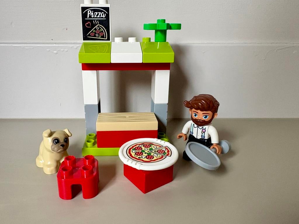 Duplo set – Pizza kraam Set # 10927, Kinderen en Baby's, Speelgoed | Duplo en Lego, Ophalen of Verzenden, Zo goed als nieuw, Compleet