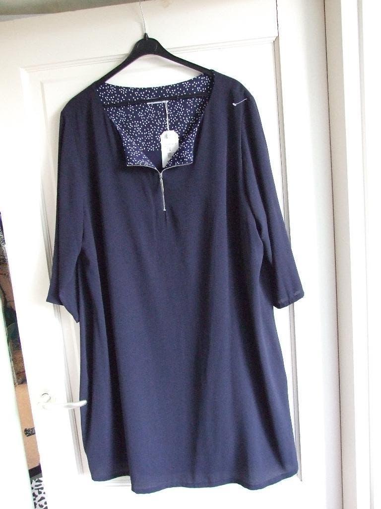 Paprika nieuwe donkerblauwe jurk maat 6 54, Kleding | Dames, Blauw, Maat 46/48 (XL) of groter, Nieuw, Ophalen of Verzenden