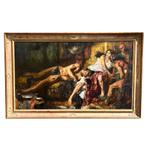 Johannes Jurres (1875-1946) - Samson & Deliah, Antiek en Kunst, Kunst | Schilderijen | Klassiek, Ophalen of Verzenden