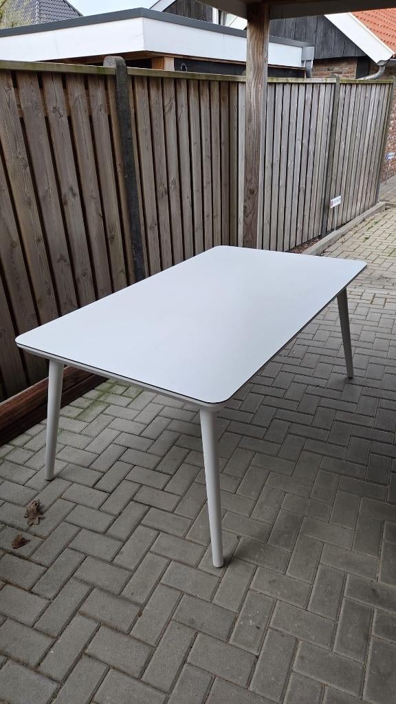 Tuintafel wit van Hartman, Ophalen, Gebruikt, Rechthoekig, Kunststof