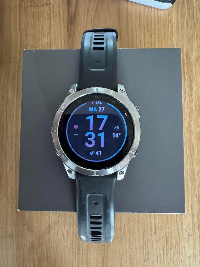 Garmin Fenix 7 (47mm), Ophalen of Verzenden, Zo goed als nieuw, Zwart, Android