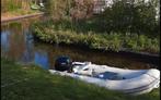 Zodiac rubberboot met harde bodem, 15pk motor en trailer, Gebruikt, Benzine, Minder dan 70 pk, Overige materialen
