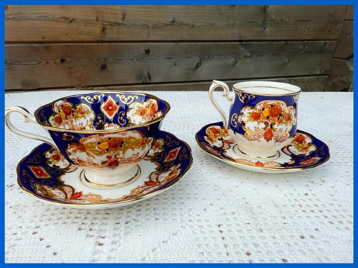 Brocante kop schotel Royal Albert Heirloom high servies, Antiek en Kunst, Antiek | Servies los, Ophalen of Verzenden