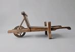 ✔️OPRUIMING Antieke houten kleine kruiwagen vintage curiosa, Ophalen of Verzenden