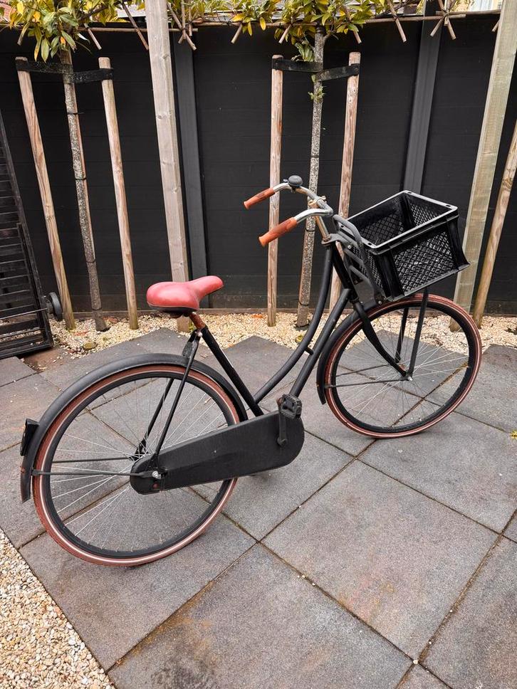 Damesfiets met kratje, Fietsen en Brommers, Fietsen | Dames | Damesfietsen, Gebruikt, Overige merken, (Extra) lage instap, 50 tot 53 cm