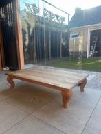 Robuuste Teakhouten Salontafel - Landelijke Stijl, Huis en Inrichting, Ophalen, Gebruikt, 100 tot 150 cm, Teakhout