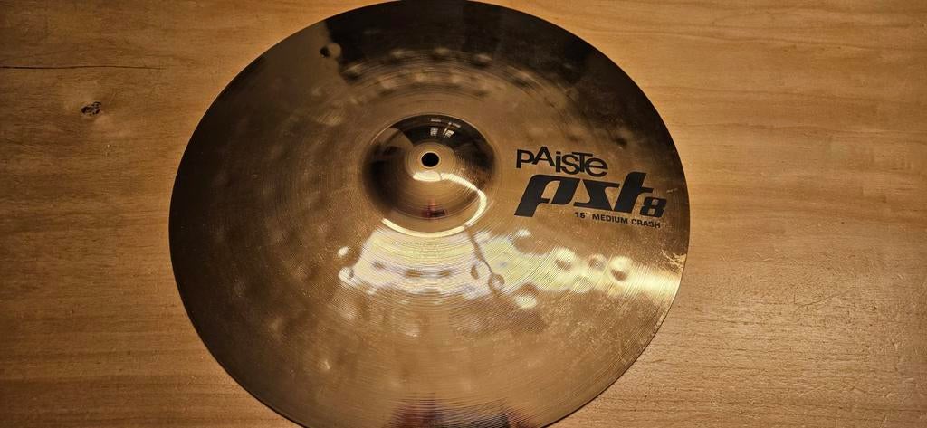 Paiste PST8 Medium crash 16 inch, Ophalen of Verzenden, Zo goed als nieuw, Overige merken
