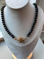 Antiek collier Granaat bijzonder slot, Verzenden, Zo goed als nieuw, Rood, Zilver