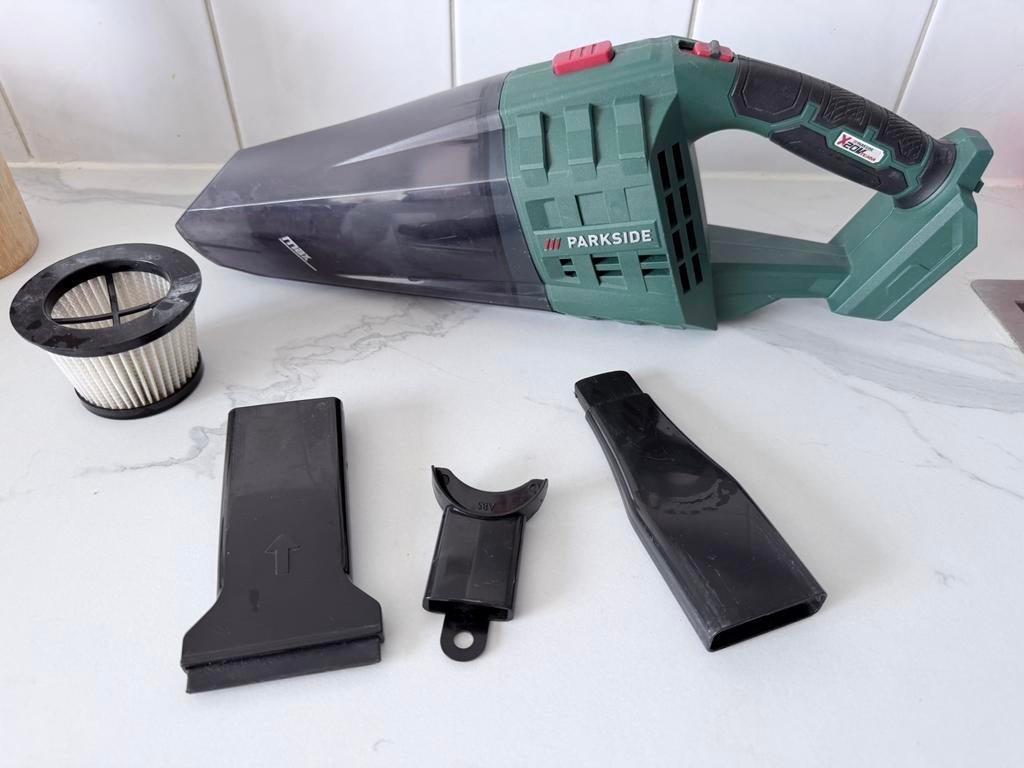 Gebruikte Parkside 20v accu handstofzuiger., Ophalen of Verzenden, Gebruikt