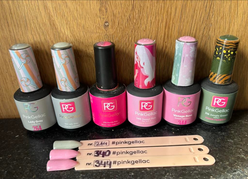 Pink Gellac potjes, Gebruikt, Overige kleuren, Ophalen of Verzenden, Handen en Nagels