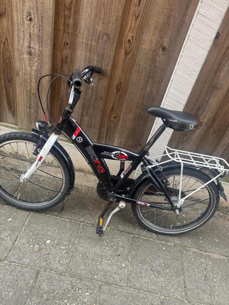 Zwarte jongensfiets - BikeFun Jump4Fun, Ophalen of Verzenden, Gebruikt, 20 inch