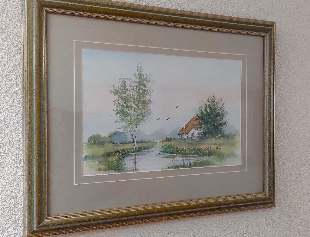 Aquarel van Jan Thiele, Antiek en Kunst, Ophalen