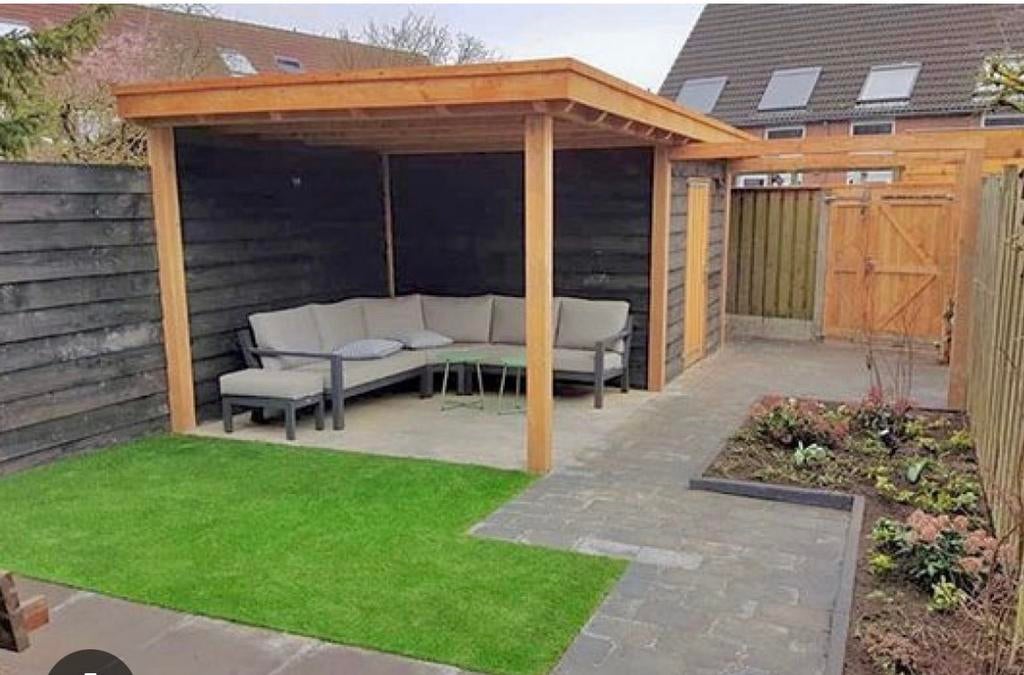 Klussen, timmerwerk en montage: o.a schuren en veranda’s, Tuin en Terras, Ophalen, Zo goed als nieuw, 500 cm of meer, 3 ramen of meer