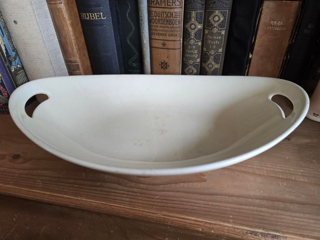Antieke Maastrichtse Aardewerk Schaal - Societé Céramique, Antiek en Kunst, Ophalen of Verzenden