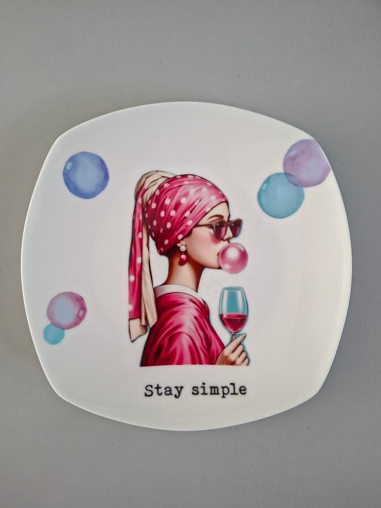 Unieke, handgemaakte wandbordjes – elk stuk is one of a kind, 22 cm, Meerkleurig, Nieuw, Steen/keramiek