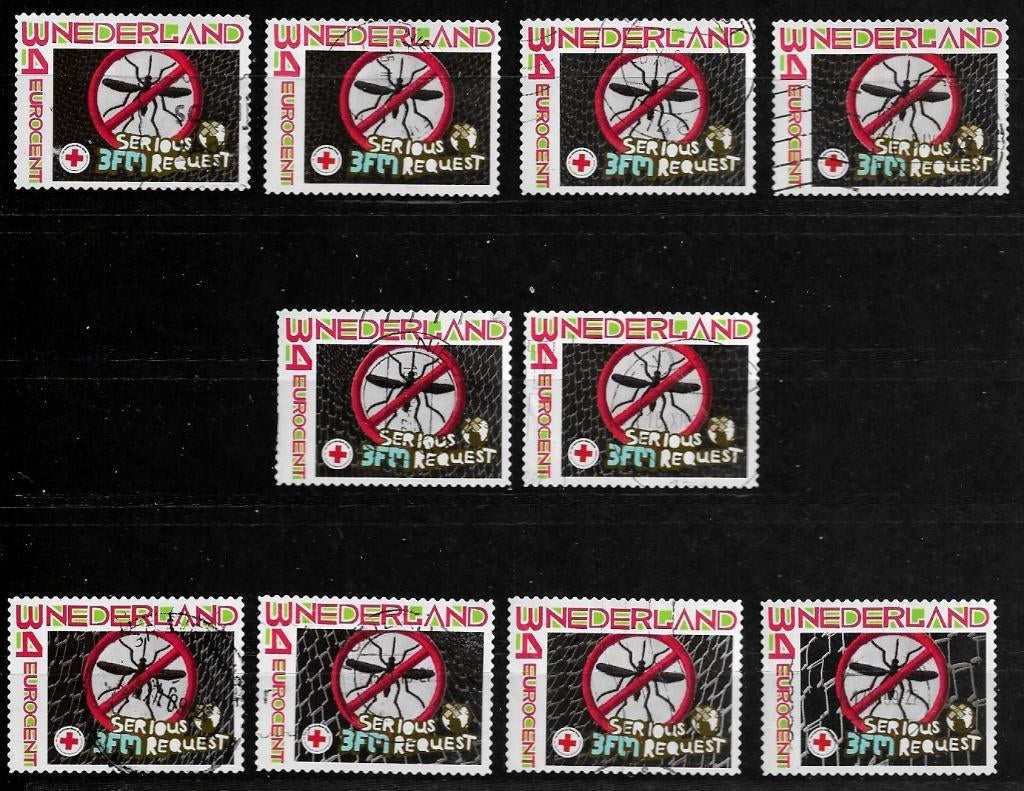 K925 persoonlijke postzegels, Serious request, Ophalen of Verzenden, Gestempeld