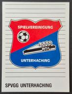 Zeldzame Panini sticker embleem SPVGG Unterhaching 1993, Ophalen of Verzenden, Zo goed als nieuw, Sticker