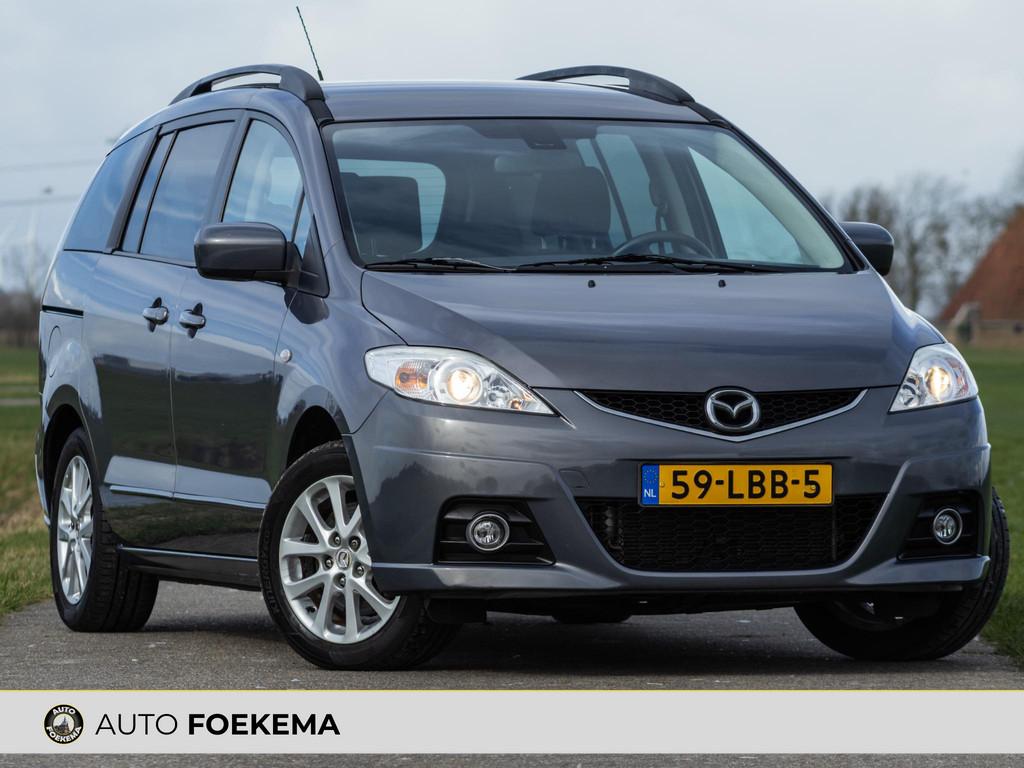 Mazda 5 2.0 Katano 7 Persoons Trekhaak Clima, Auto's, Mazda, 145 pk, Stof, Gebruikt, Zwart