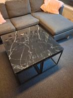 Salontafel met 4 uitschuifbare bijzettafels - Marmer, Gebruikt, 50 tot 100 cm, Overige materialen, Vierkant