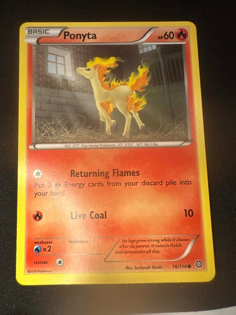 Ponyta 16/114 - Steam Siege, Ophalen of Verzenden, Zo goed als nieuw, Losse kaart