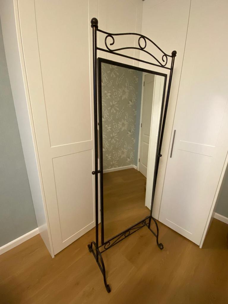 Passpiegel smeedijzer, Huis en Inrichting, Woonaccessoires | Spiegels, Ophalen, Gebruikt, 150 tot 200 cm, Rechthoekig