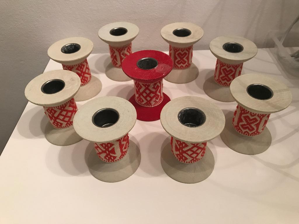 Zweedse spoelkandelaars, Huis en Inrichting, Nieuw, Ophalen of Verzenden, Bruin, Hout