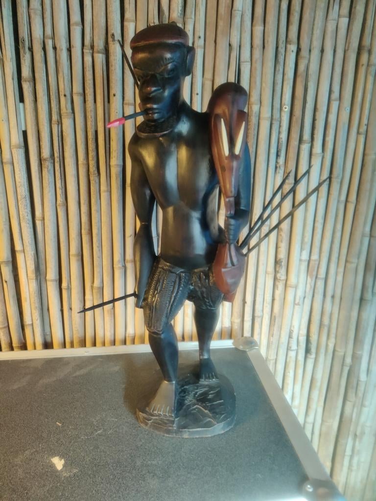 Unieke handgesneden Afrikaanse houten sculptuur, Antiek en Kunst, Kunst | Niet-Westerse kunst, Ophalen of Verzenden