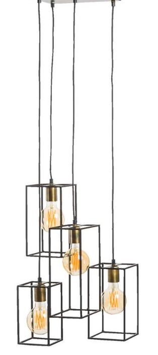 Industriële hanglamp zwart (Vani, Leen Bakker, nieuw €65,-), Ophalen, Zo goed als nieuw, Industrieel, Metaal