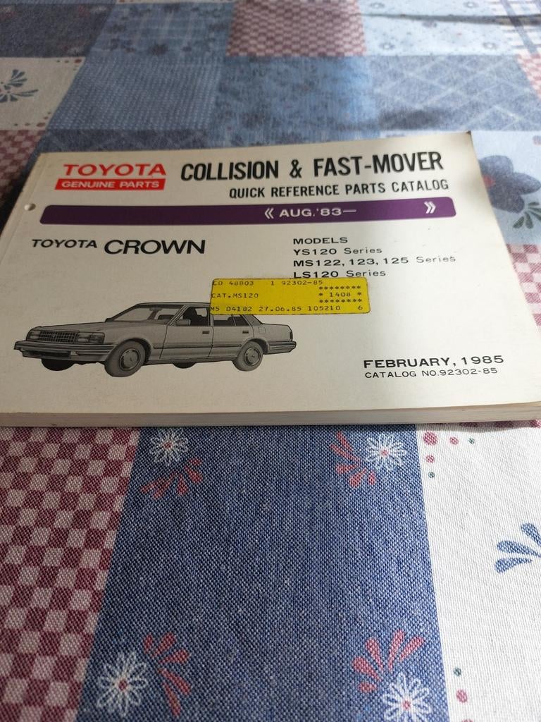 QUICK PARTS CATALOGUS TOYOTA CROWN YS120 MS122 MS123 MS125 L, Ophalen of Verzenden